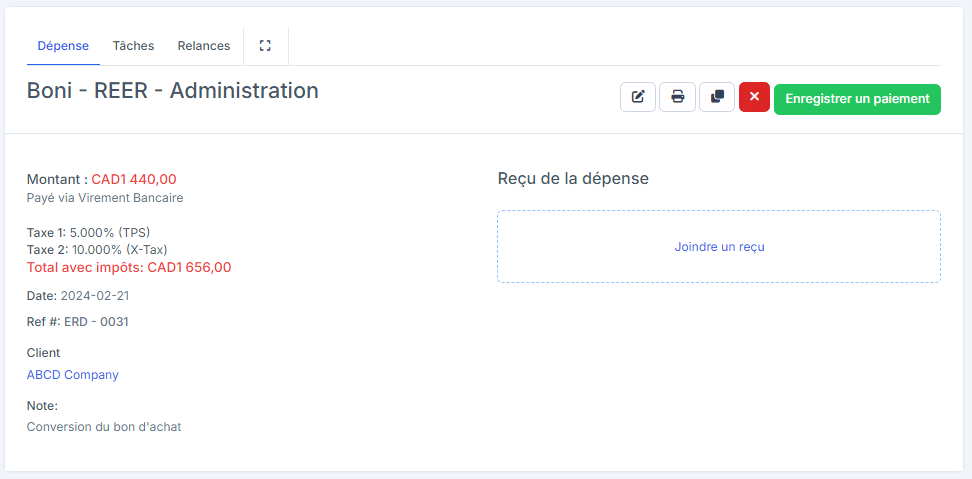 Convert purchase order fr 2