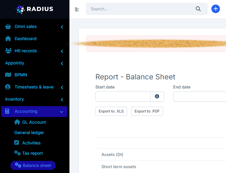 Balance sheet 0