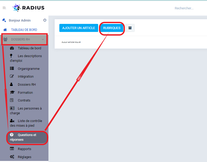 Ajout rubrique Dossier RH