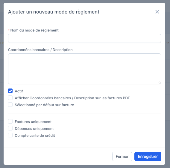 Modes de reglement 1