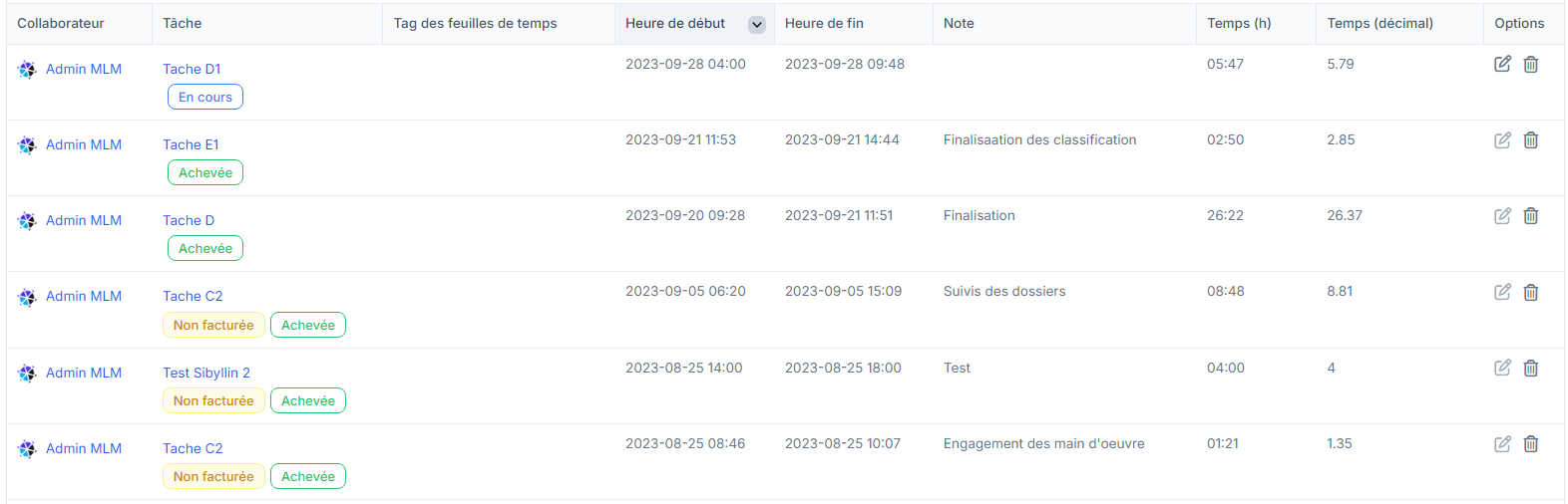 Project timesheet fr 1