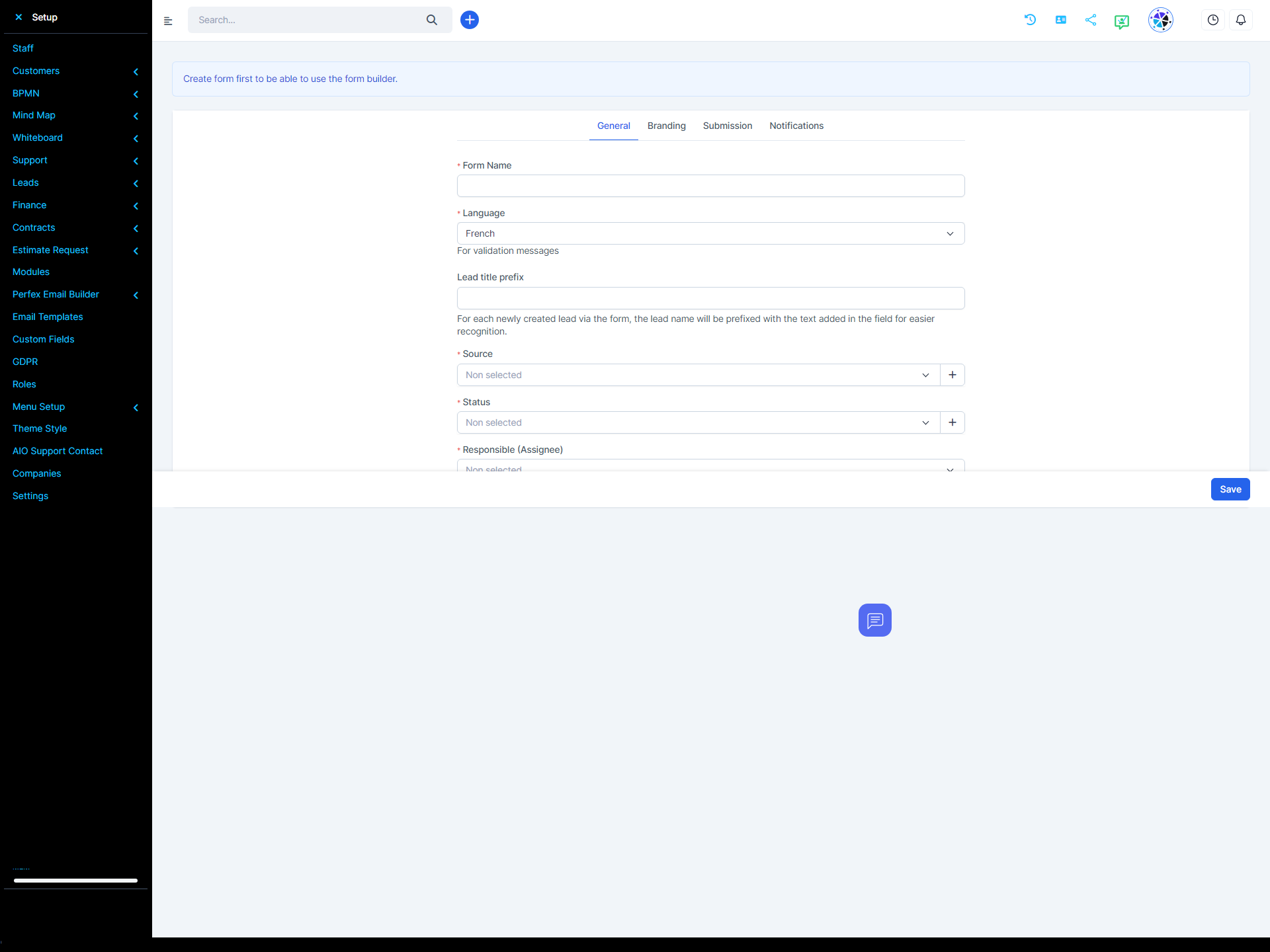 Create lead form 1